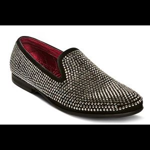 Steve Madden Caviar Rhinestone Smoking Slip-On